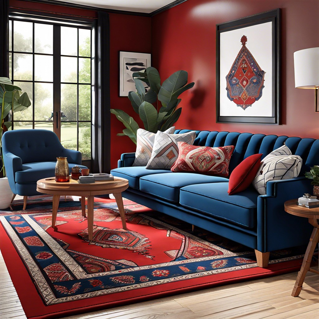 bold red rug