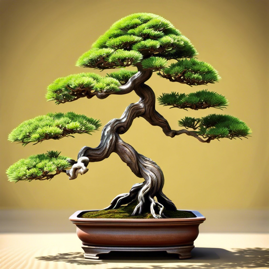 bonsai elegance a detailed miniature bonsai tree in a classical style