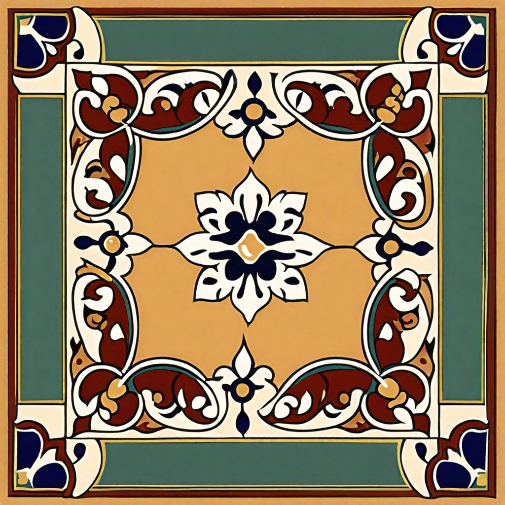 borders with vintage or antique tiles