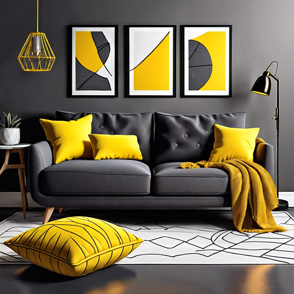 bright yellow for a vibrant contrast