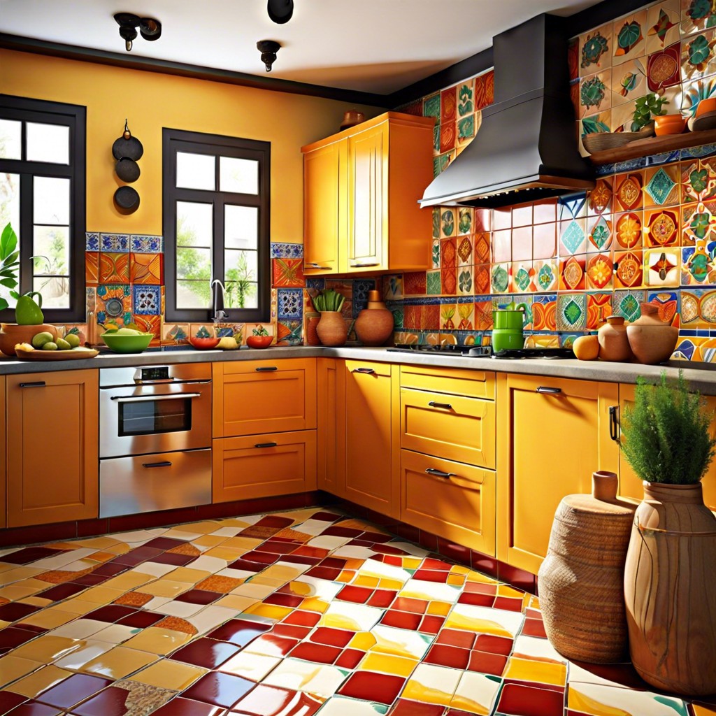 brightly colored spanish tiles