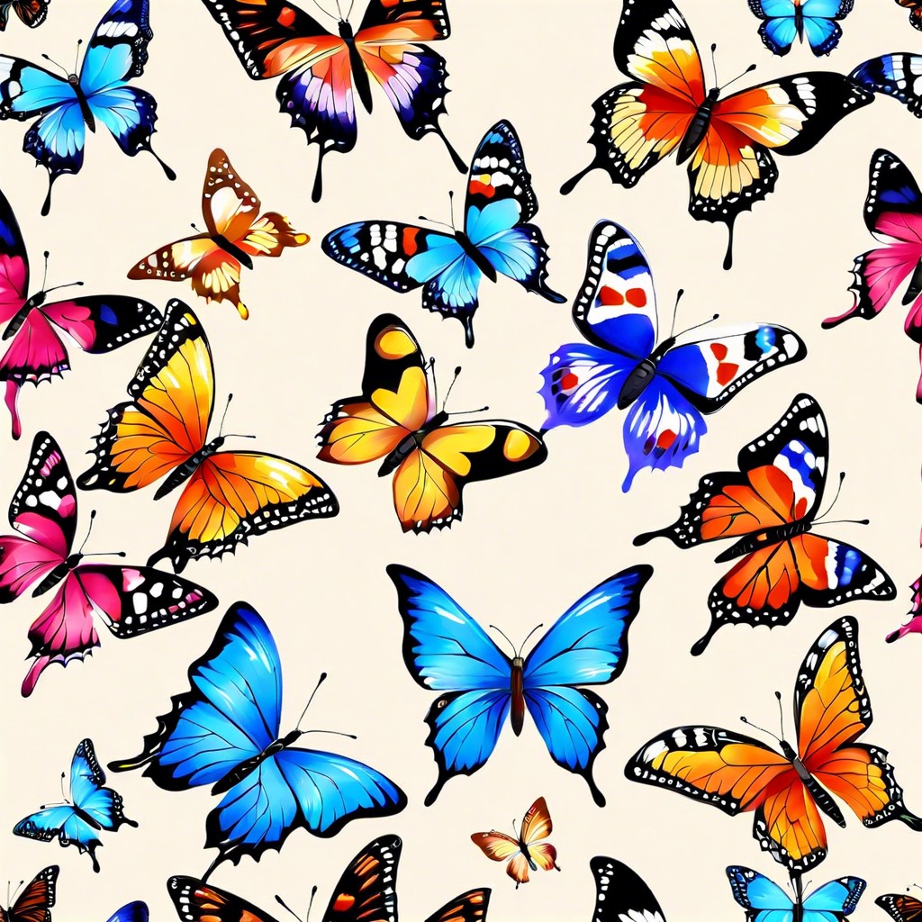 butterflies fluttering