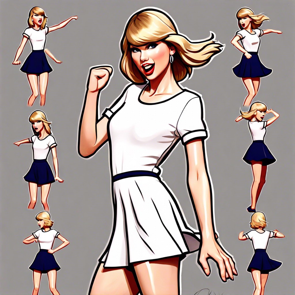 cartoon style shake it off dance sequence