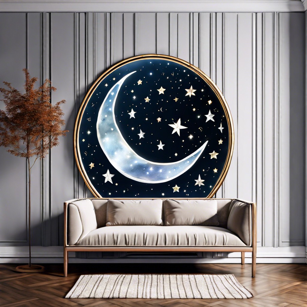 celestial moon and stars