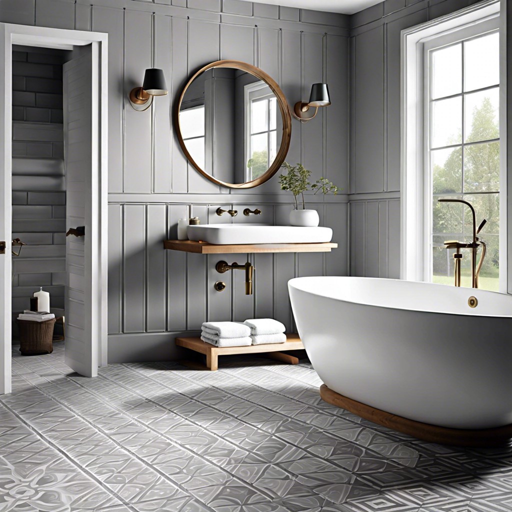 cement tiles with intricate grey and white patterns