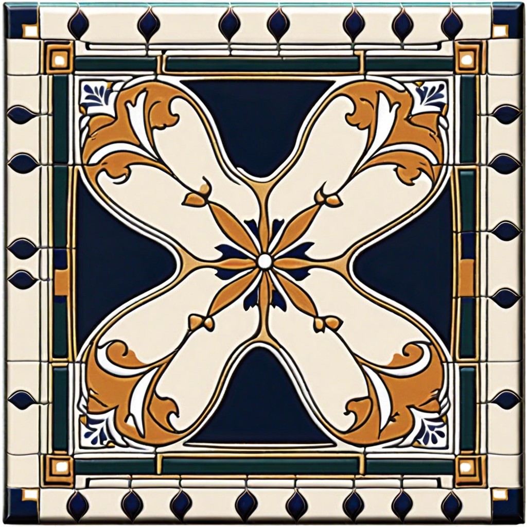 ceramic tiles with hand painted designs for a custom look