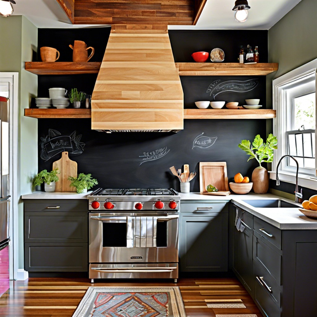 chalkboard paint backsplash