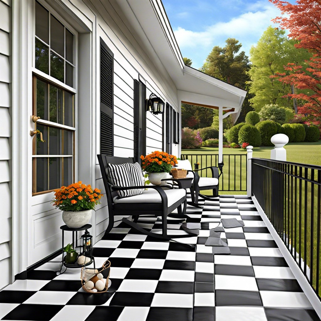 checkerboard tiles