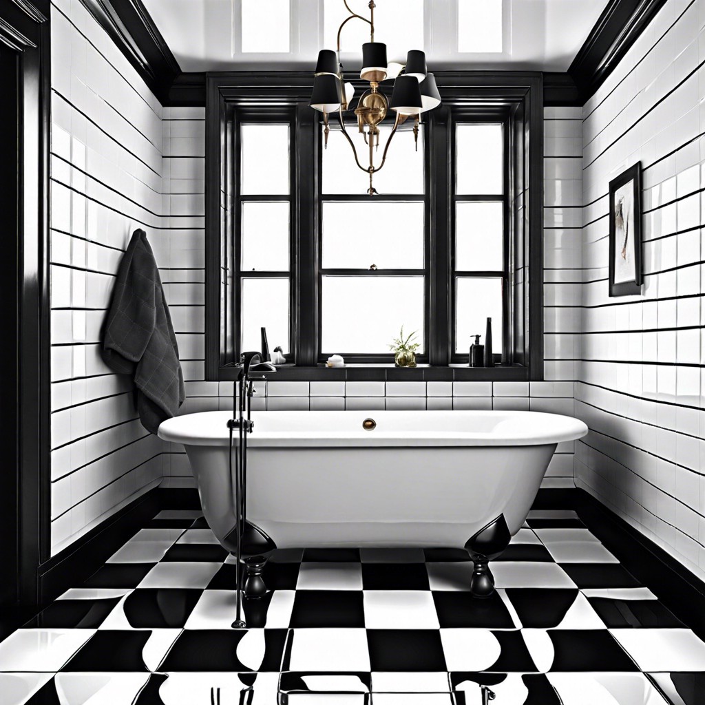 checkered black and white for a retro feel