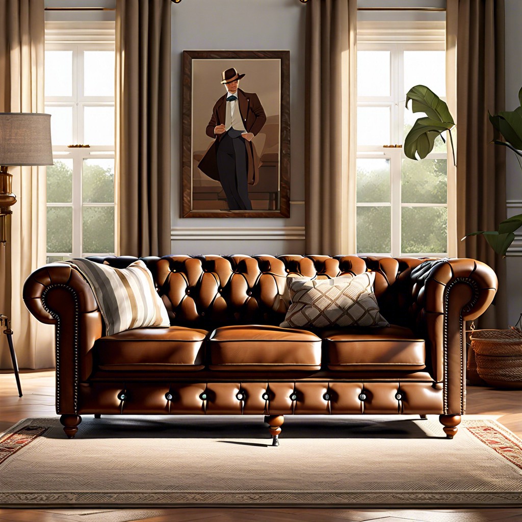 chesterfield sofa with rolled arms