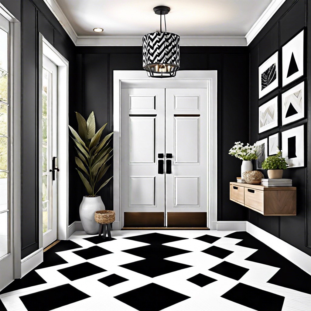 chevron black and white pattern