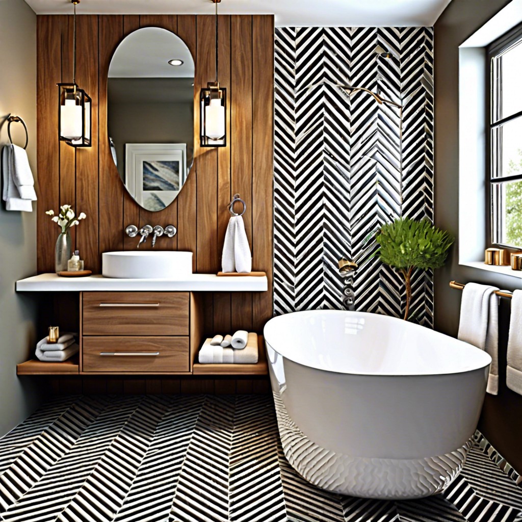 chevron chic arrange tiles in a chevron pattern for a contemporary look