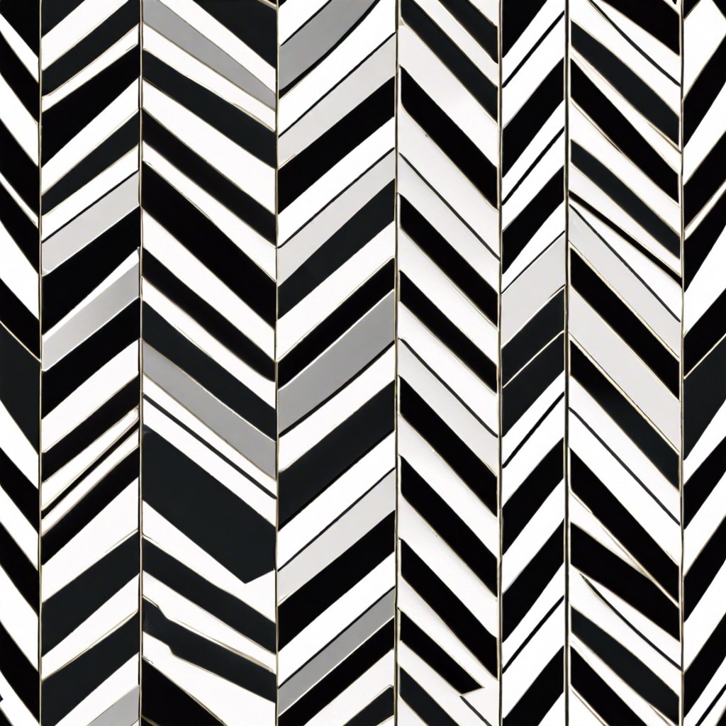 chevron pattern tiles for a dynamic modern look