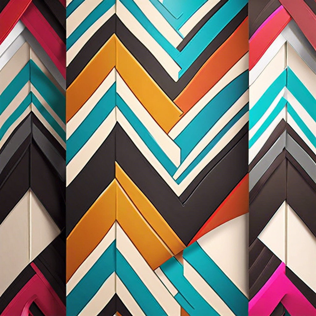 chevron pattern trim for dynamic movement