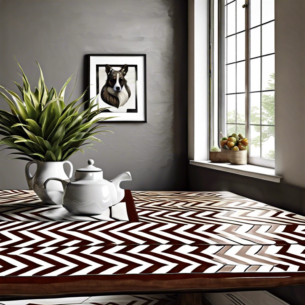 chevron pattern with contrasting colors