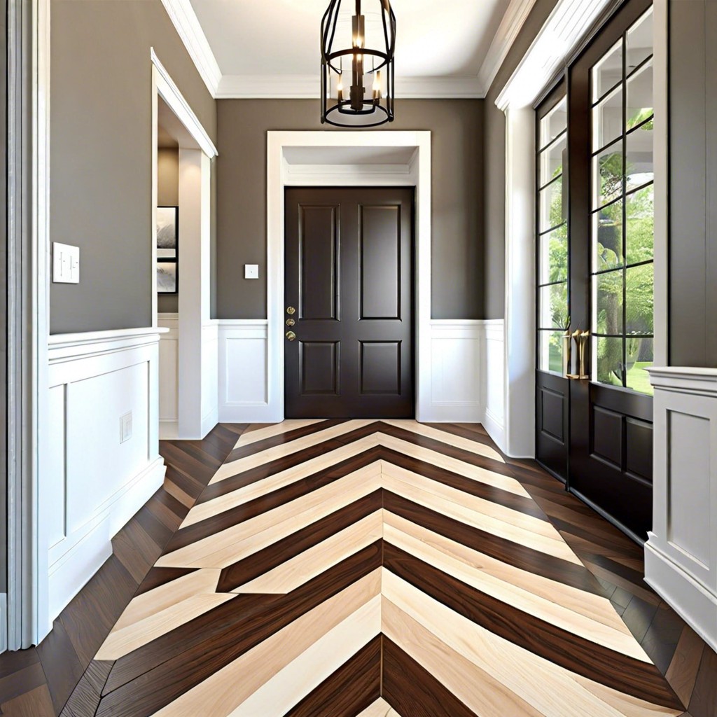 chevron pattern wood floor