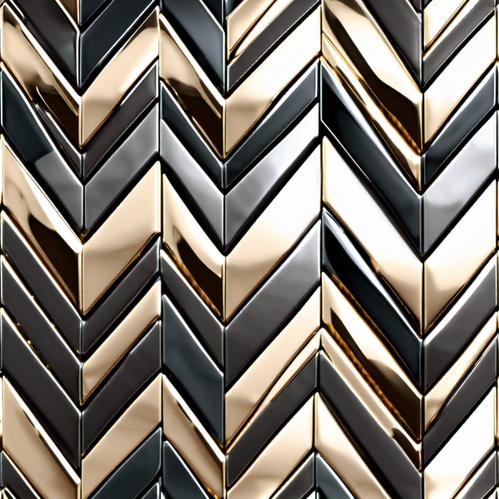 chevron patterns with ceramic and steel