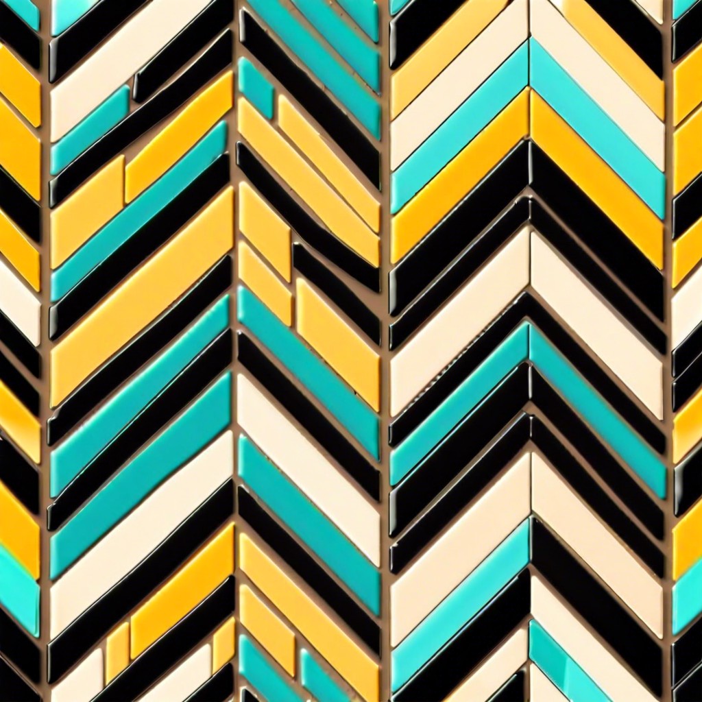 chevron stripes alternating colors in a zigzag pattern