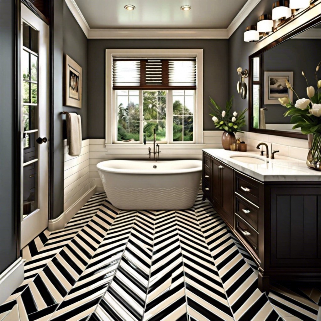 chevron tile stripes