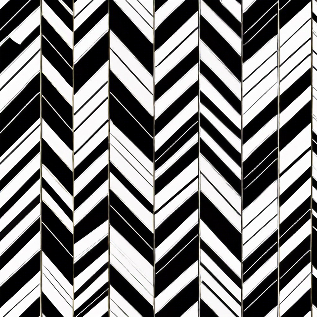 chic black and white chevron patterns