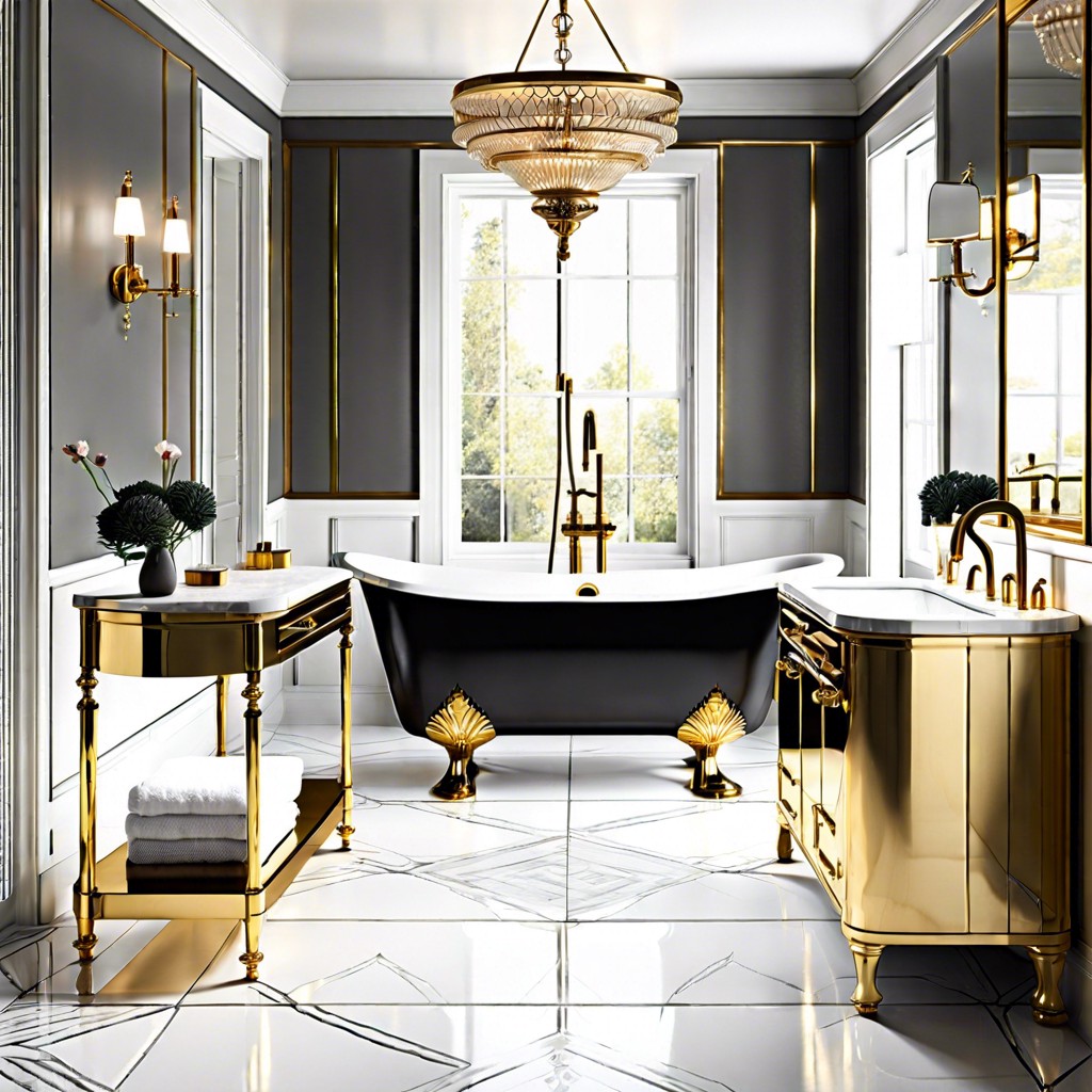 chrome or brass fixtures