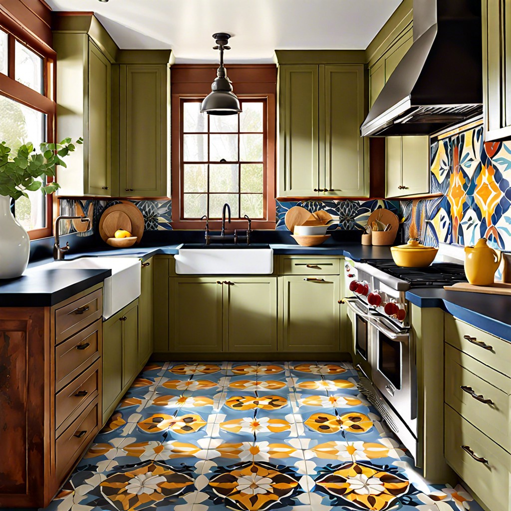 colorful encaustic cement tiles