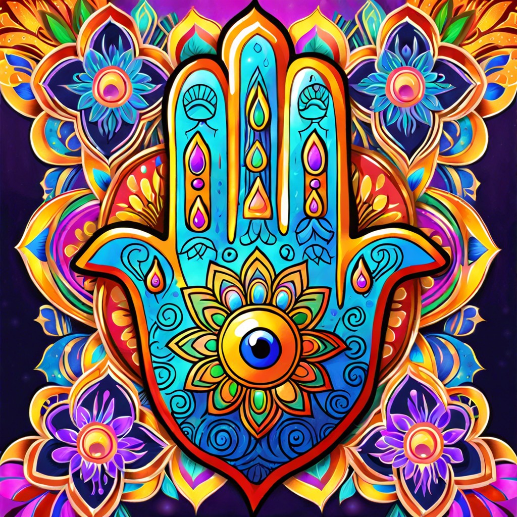 colorful hamsa hand