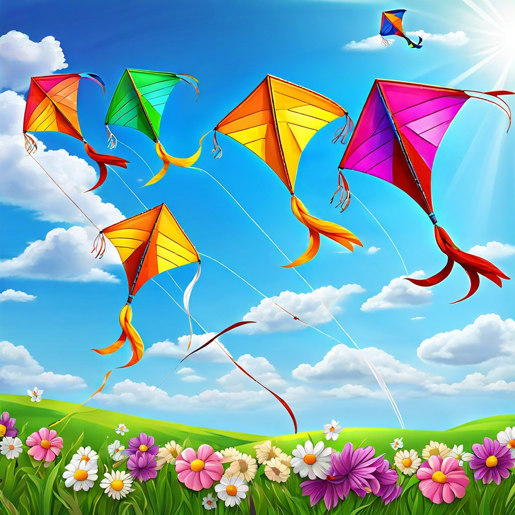 colorful kite flying day