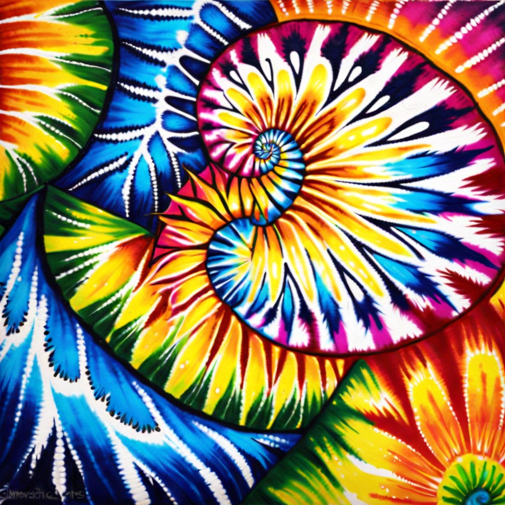 colorful tie dye spiral