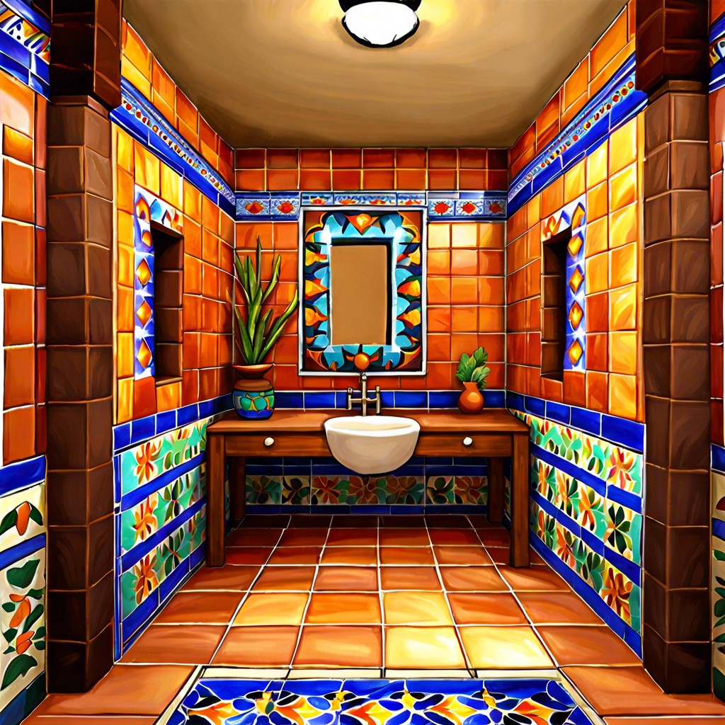 colorful tile niches