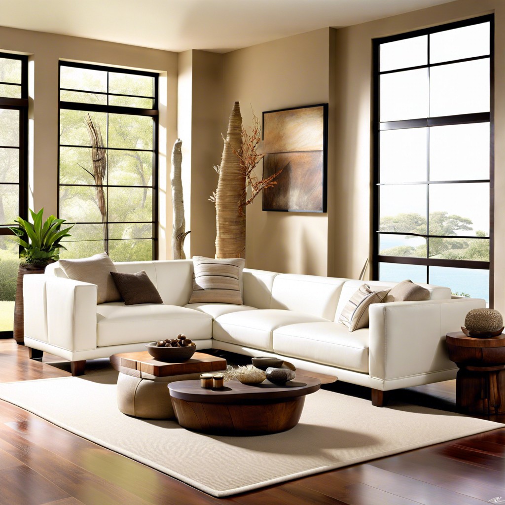 contemporary zen combine clean lines natural elements and neutral colors for a serene space