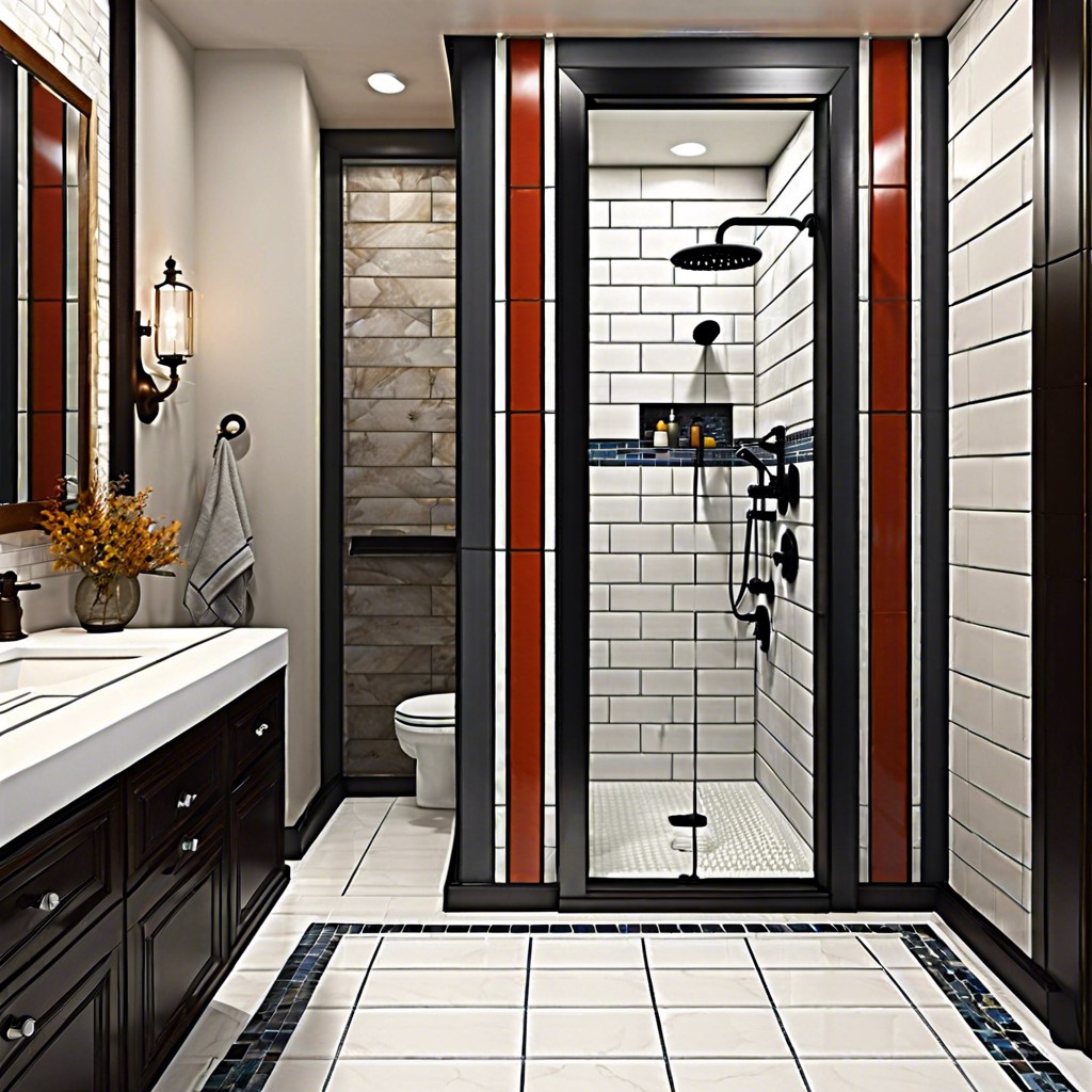 contrasting grout color stripe