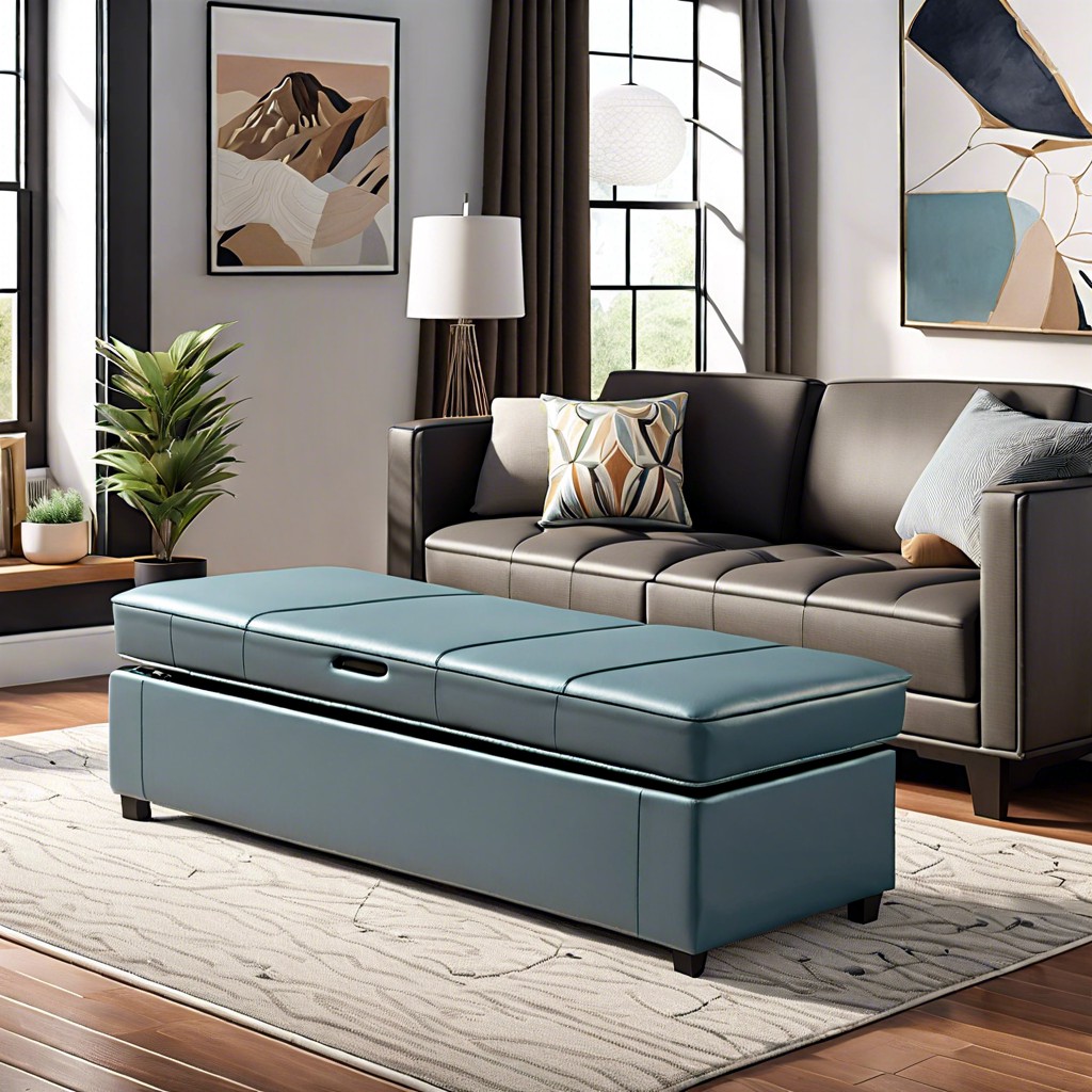 convertible ottoman that expands into a guest bed