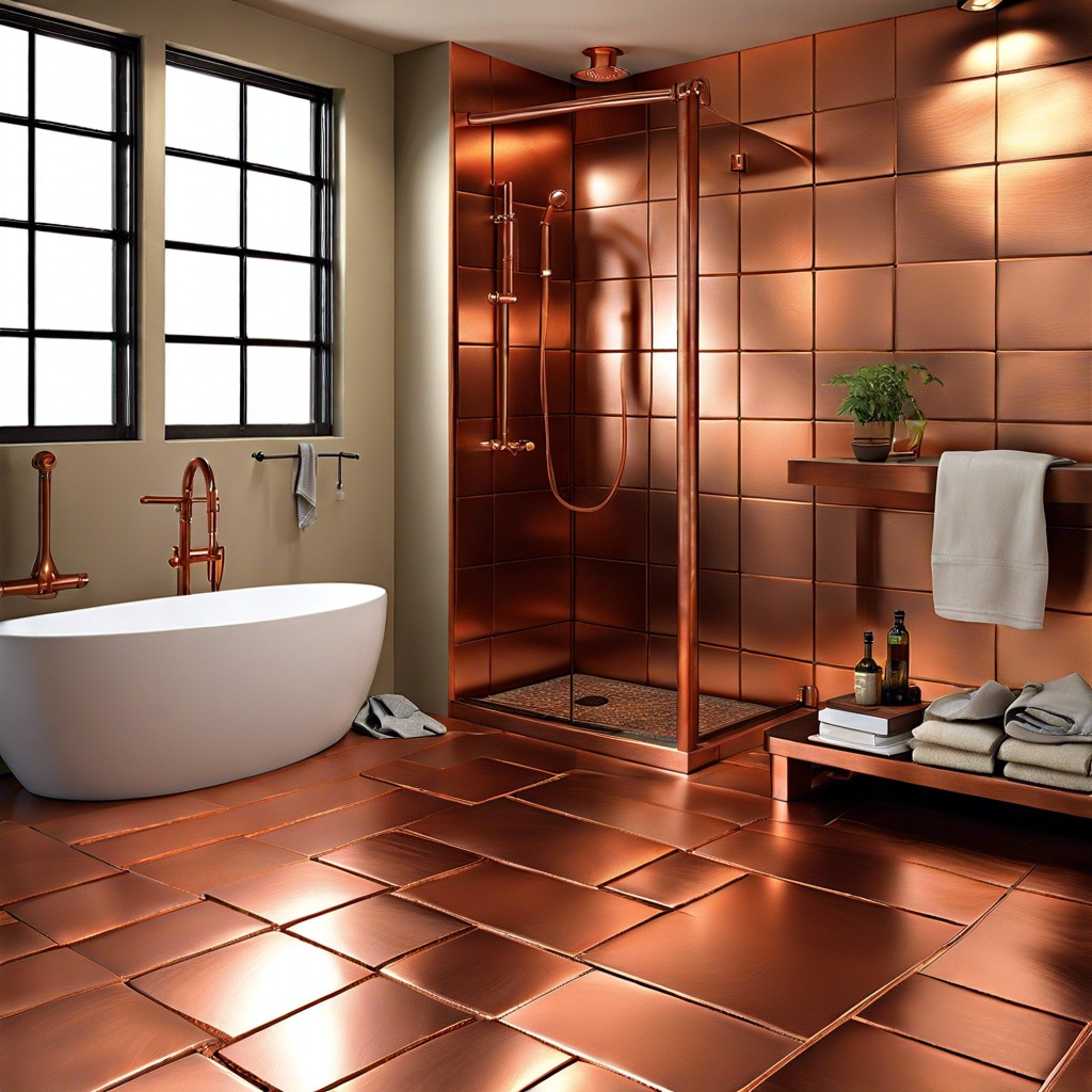 copper edges for a warm rustic appeal