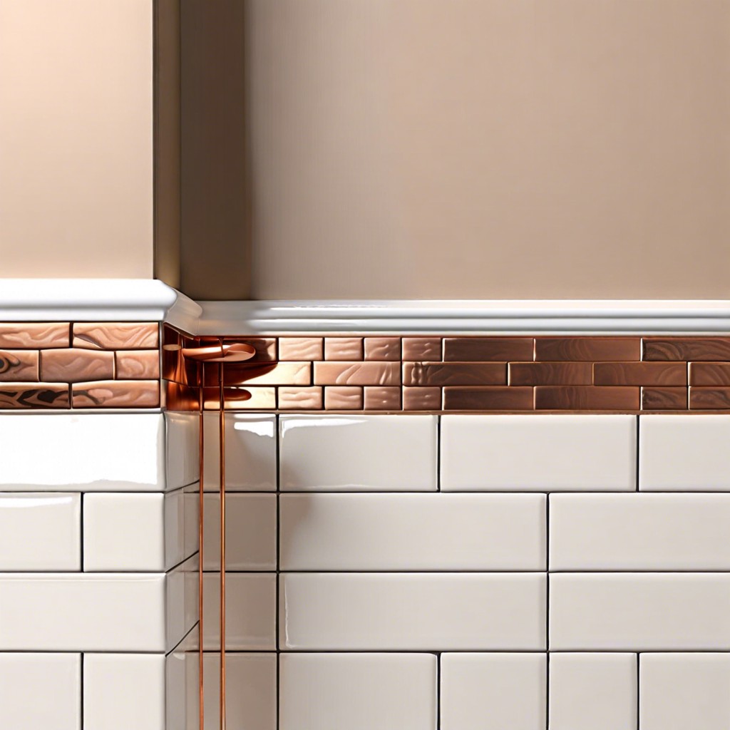 copper strip accents