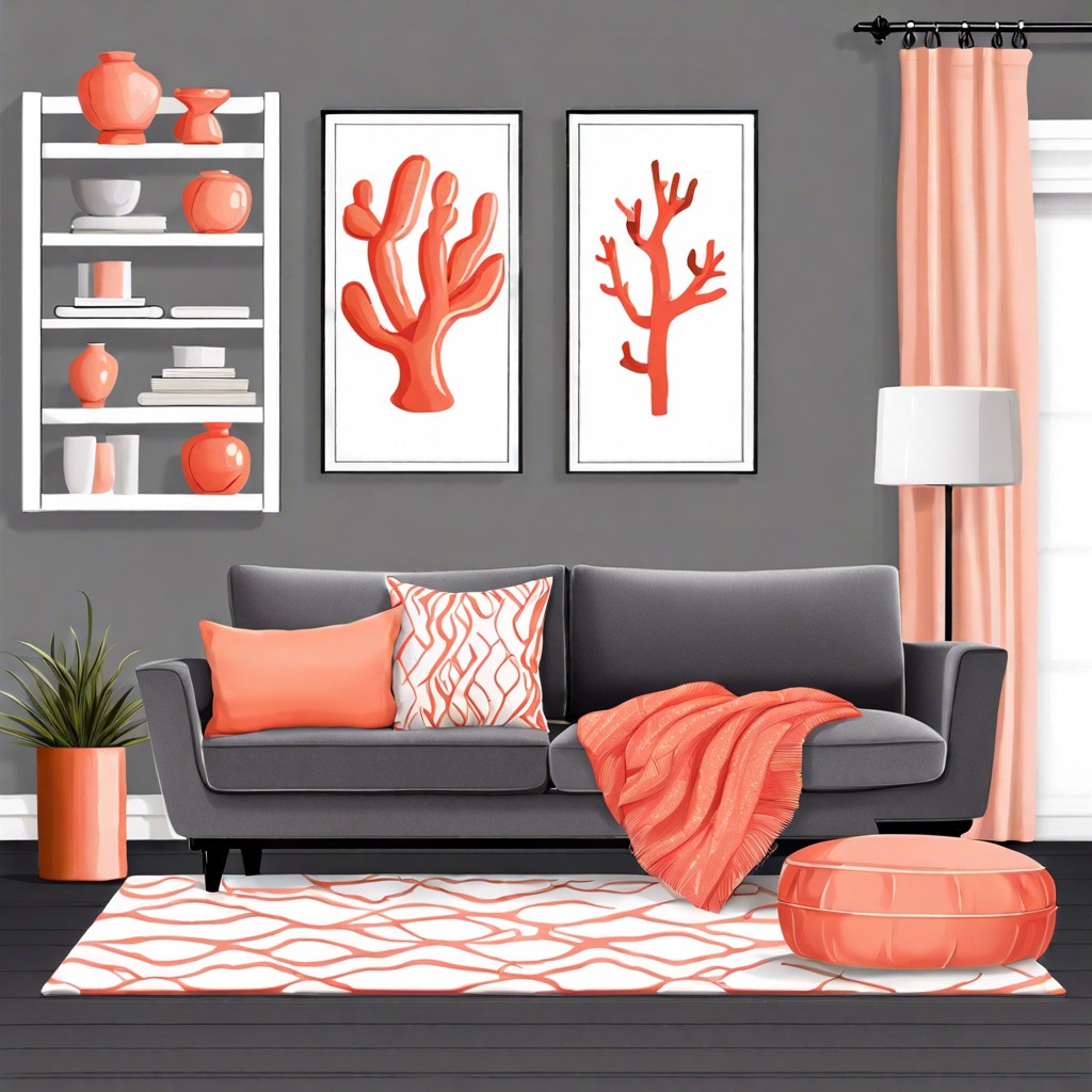 coral to brighten the space