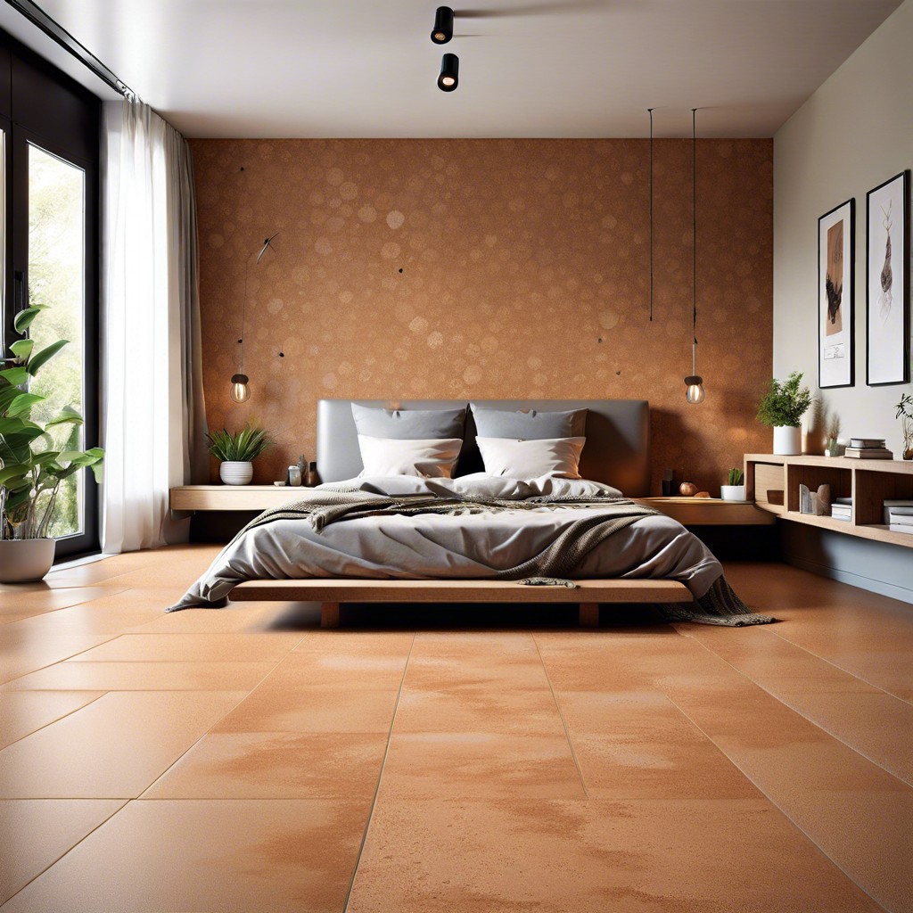 cork tile for warmth and comfort