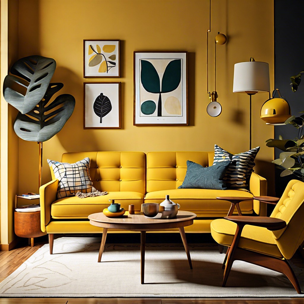 create a retro vibe with mid century modern furniture