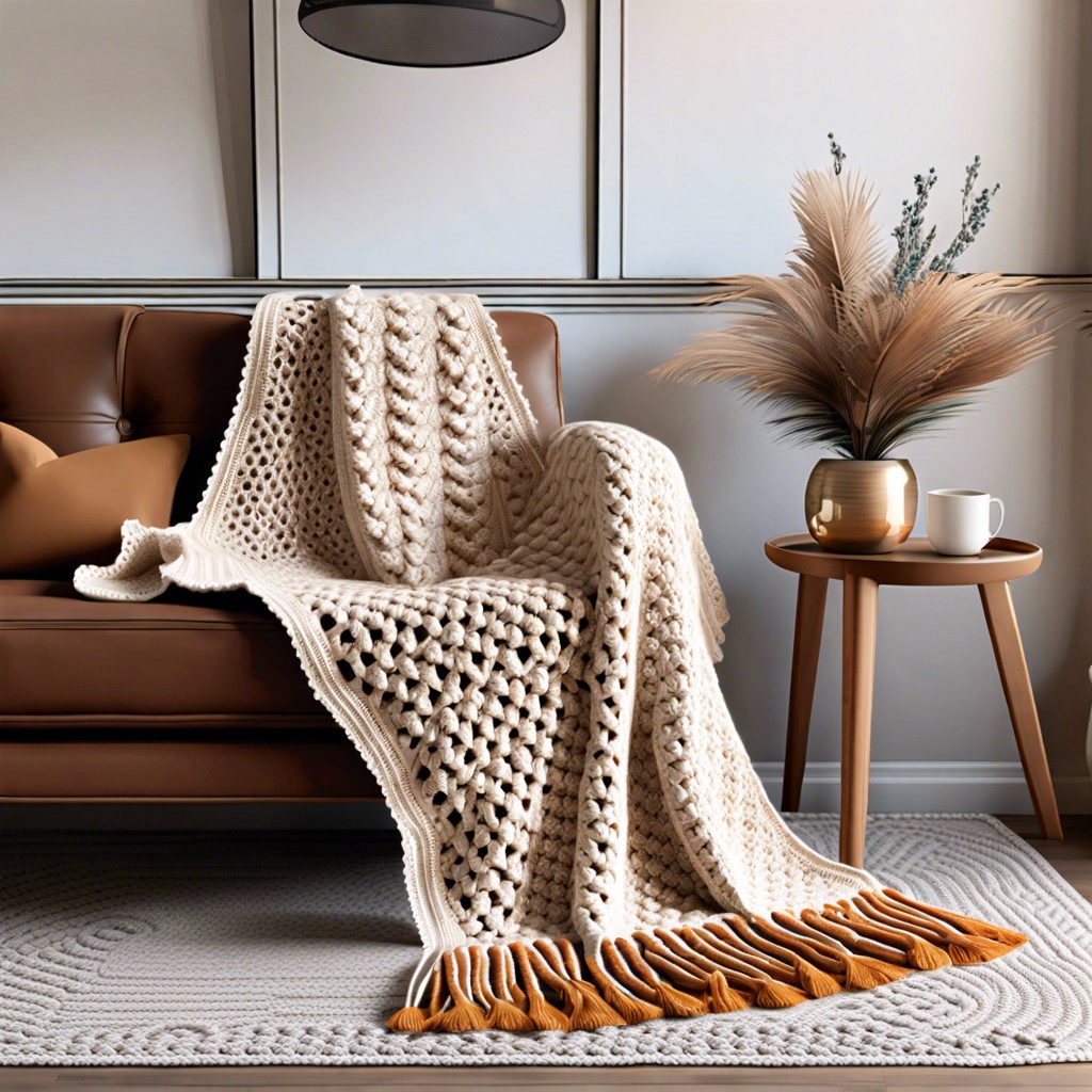 crochet blanket with fringe