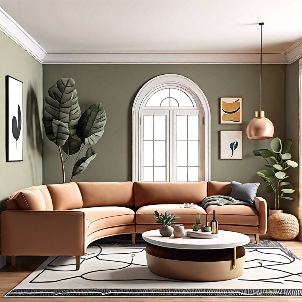 curved sectional for a conversational setup