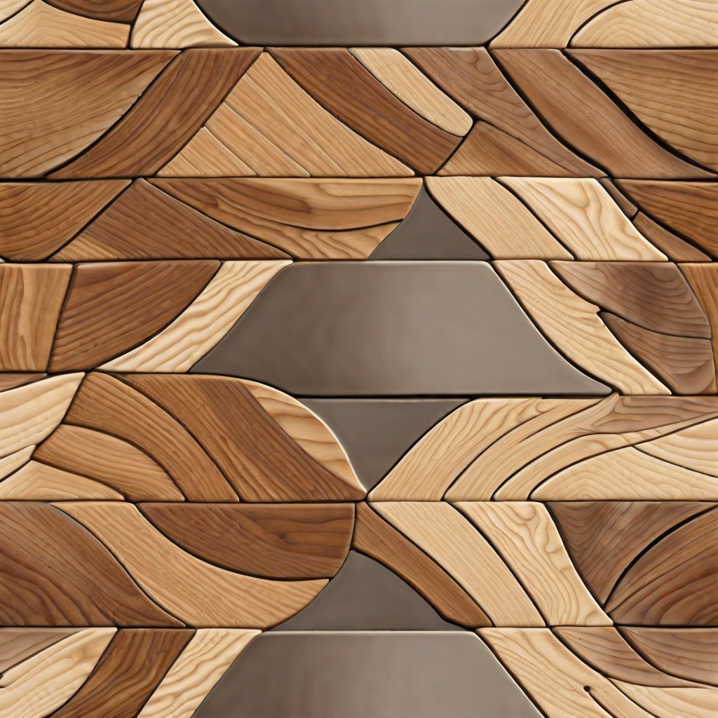 curved wood tile transitions