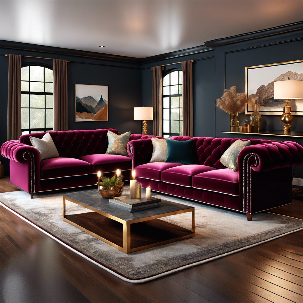 deep pile velvet sofas for luxury and comfort