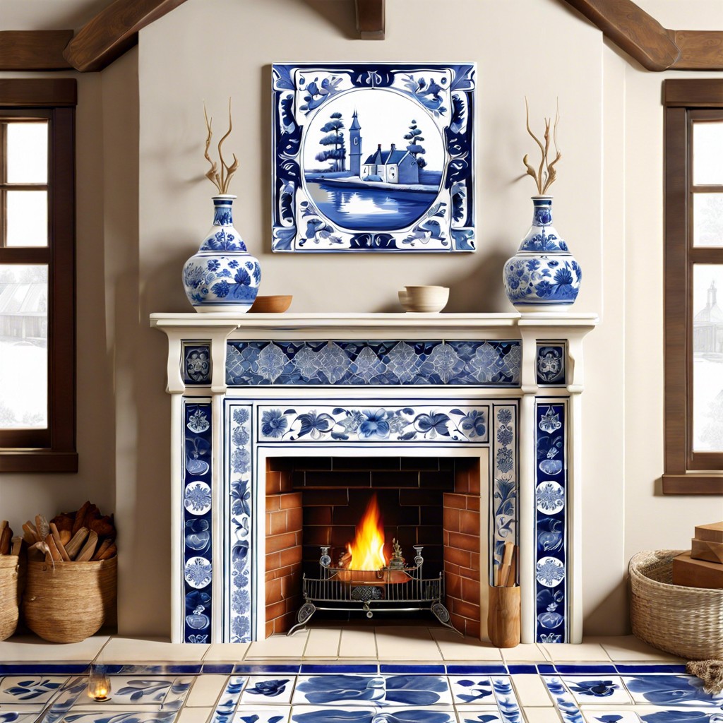 delft blue pottery style