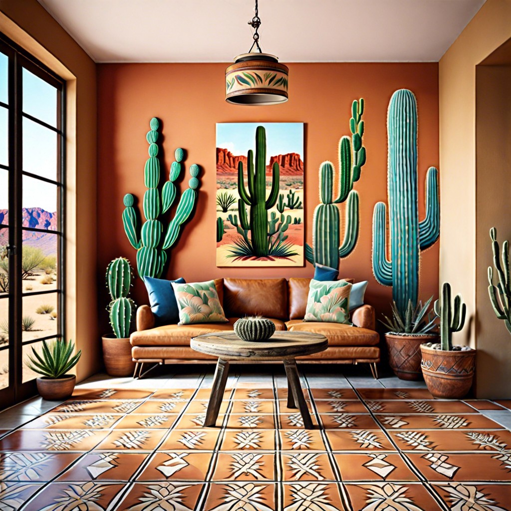 desert themed decor with cacti