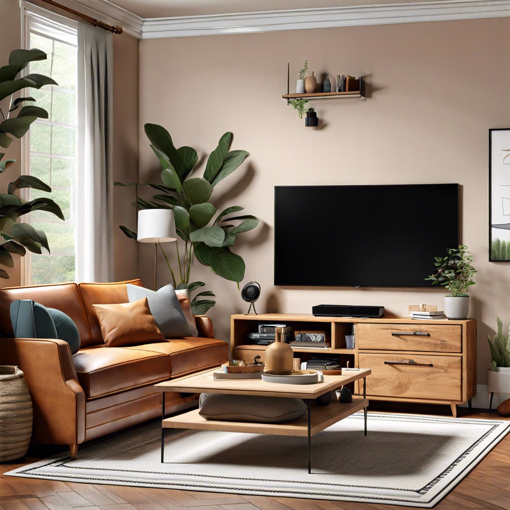 diagonal placement with tv in the corner