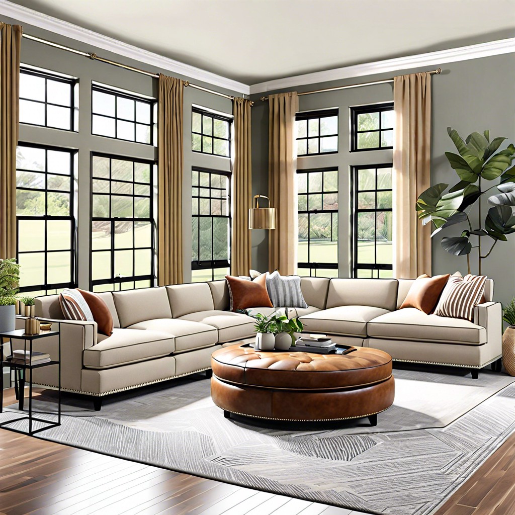 dual level sectional seating