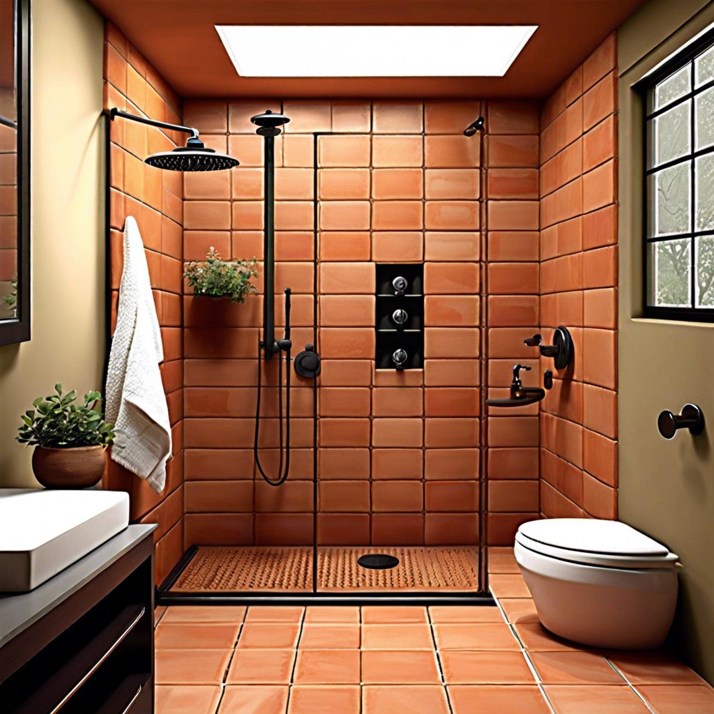 earth tone terracotta tile