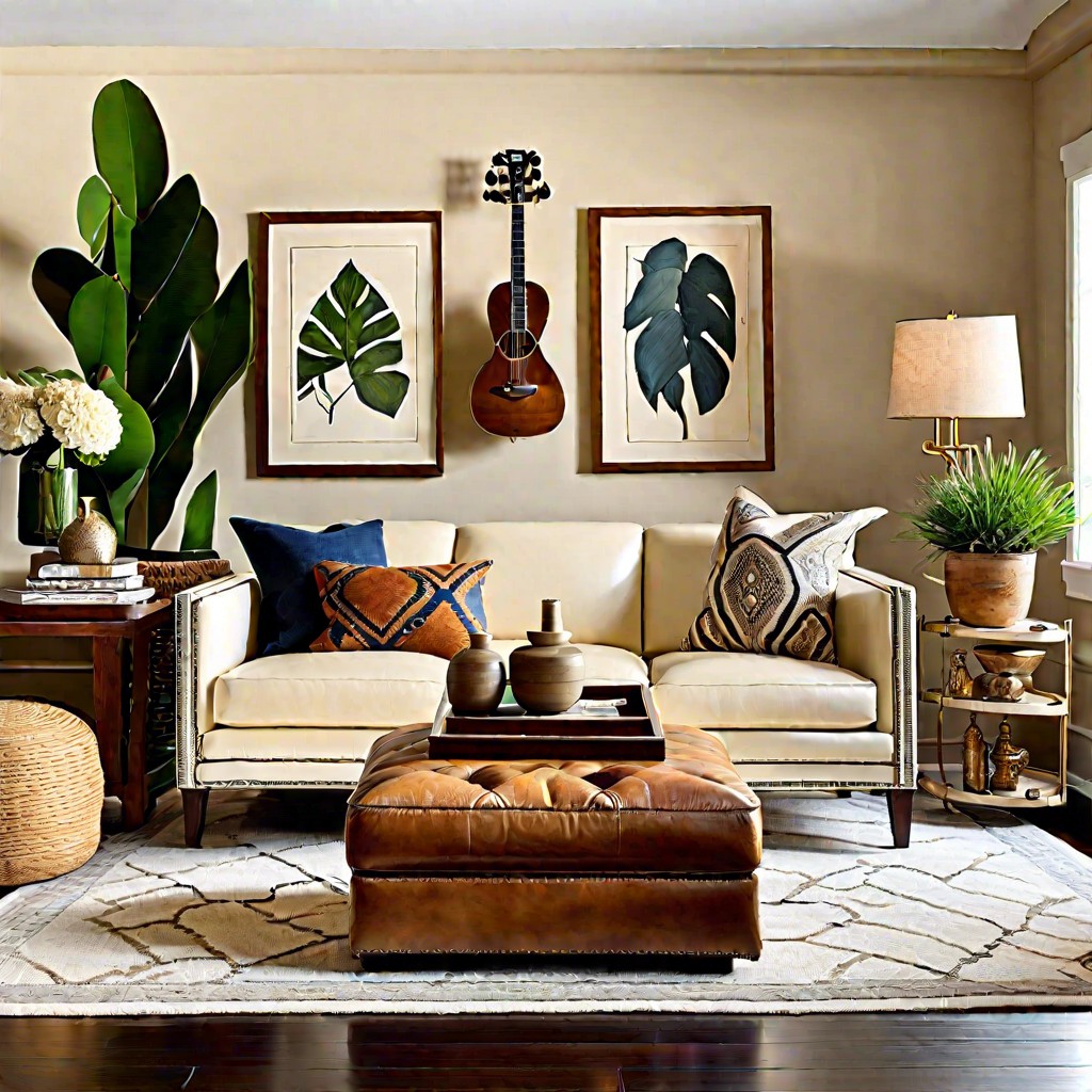 eclectic collection combine with diverse furniture styles and vintage finds