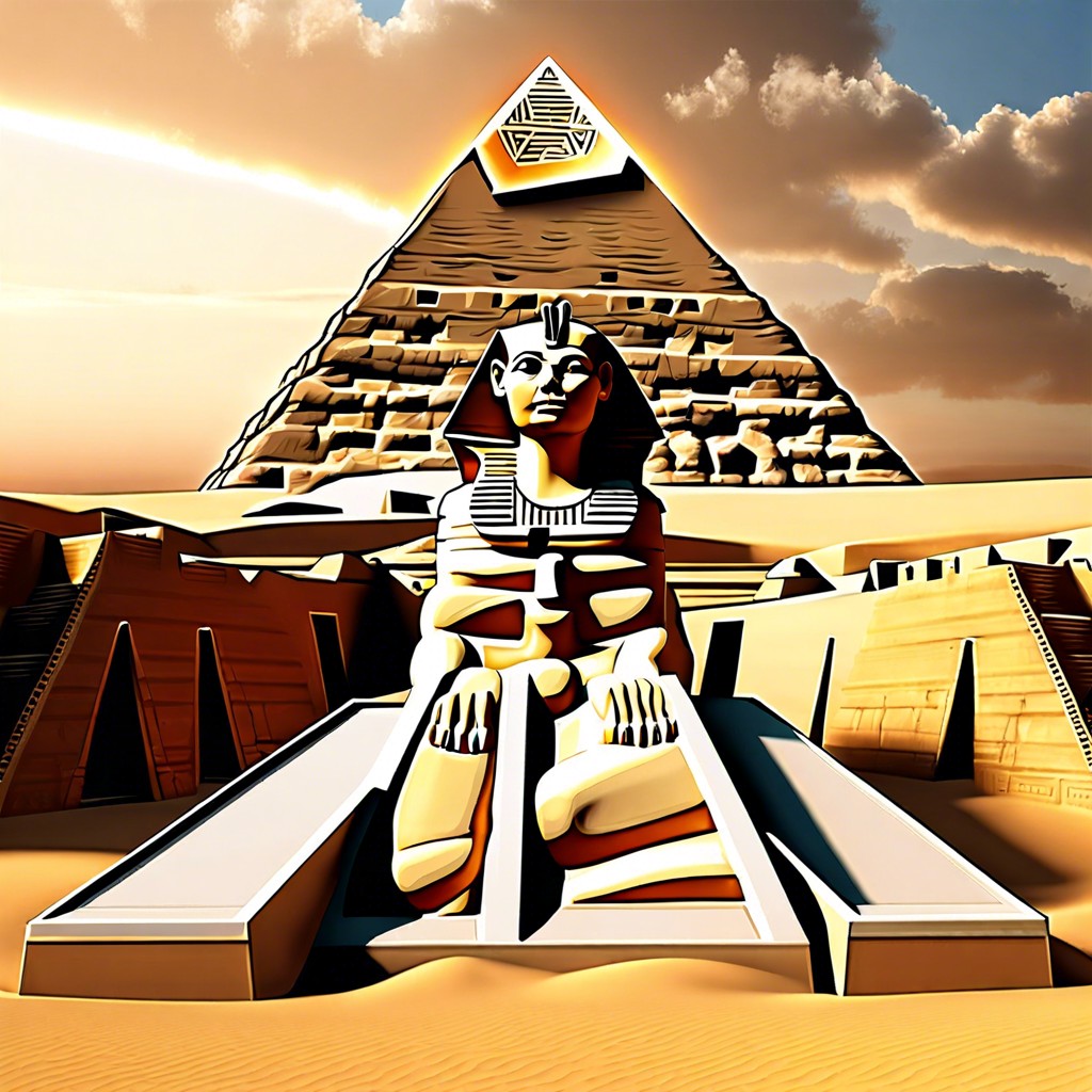 egyptian pyramid with hidden chambers