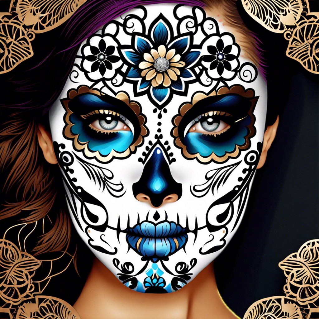 elegant lace sugar skull